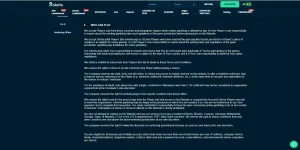 Official Rolletto terms section describing identity verification and document examples